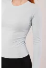 Uzun Kollu Basic Bebe Mavisi Bluz