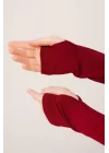 Uzun Kollu Basic Bordo Bluz