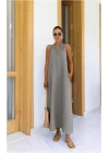 V Yaka Paraşüt Elbise