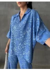 VARAKLI BLUZ PANTOLON TAKIM - Mavi