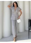 Vatkalı Yelek Pantolon İkili Takım