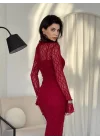 Vedo Çiçek Detaylı Elbise