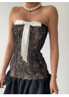 Vencover Straplez Elbise