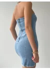 Vinna Straplez Kot Mini Elbise