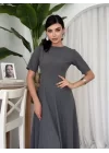 Wera Pliseli Midi Elbise