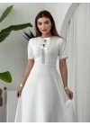 Wera Taşlı Fiyonk Detaylı Elbise