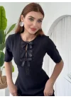 Wera Taşlı Fiyonk Detaylı Elbise