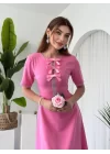 Wera Taşlı Fiyonk Detaylı Elbise