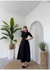 Wera Taşlı Fiyonk Detaylı Elbise