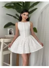 Yema Düğme Detaylı Elbise