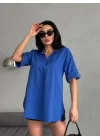 Yırtmaç Detaylı Tunik Gömlek