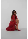 Yırtmaçlı Etek Ve Crop Bluz Takım