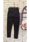 Yüksek Bel Düğme Ve Yırtık Detaylı Kot Pantolon Jean 92cm