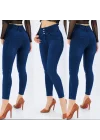 Yüksek Bel Likralı Jean Pantolon 90 Cm