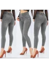 Yüksek Bel Likralı Jean Pantolon 90 Cm