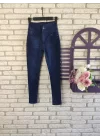 Yüksek Bel Likralı Jean Pantolon 90 Cm