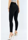 Yüksek Bel Likralı Jean Pantolon 90 Cm
