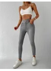 Yüksek Bel Likralı Jean Pantolon 90 Cm