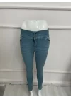 Yüksek Bel Likralı Jean Pantolon 90 Cm