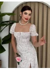 Zeze Balon Kol Elbise
