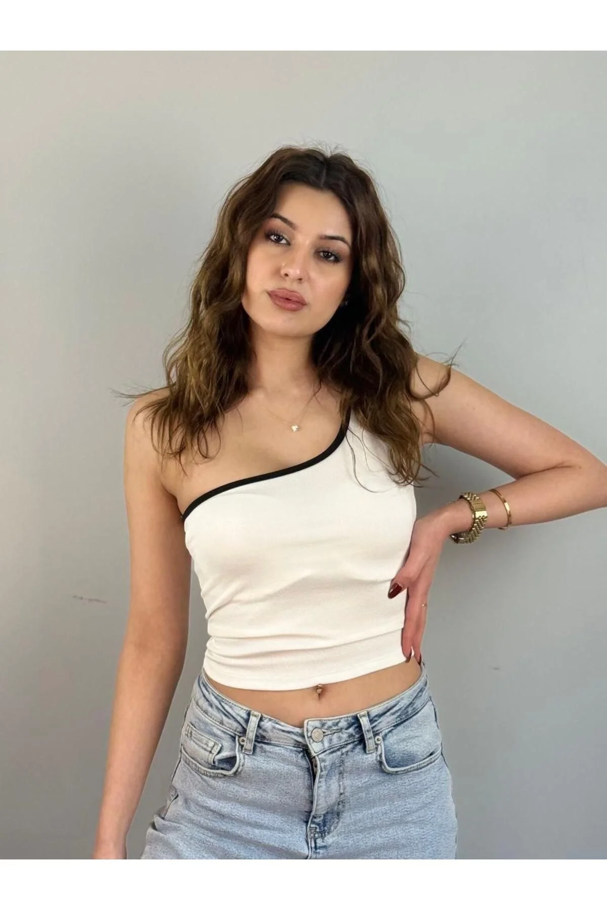 Tek Omuz Crop
