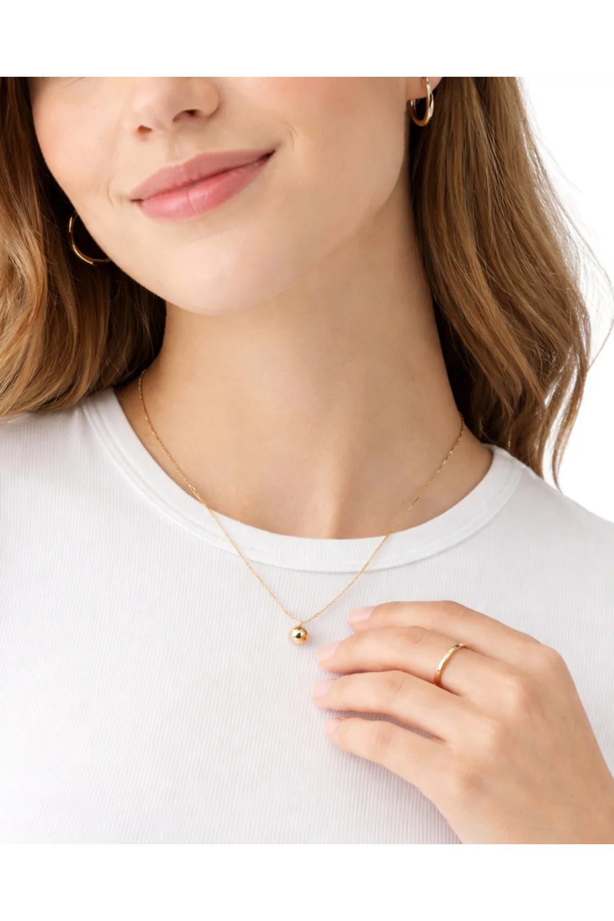 Kadın Beyaz Pamuklu Ribana Kumaş Kısa Kollu Bisiklet Yaka Basic Body Tişört