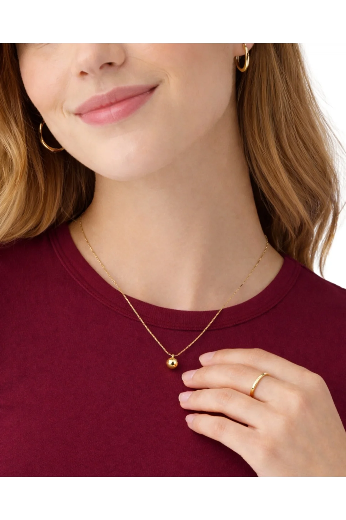 Kadın Bordo Pamuklu Ribana Kumaş Kısa Kollu Bisiklet Yaka Basic Body Tişört