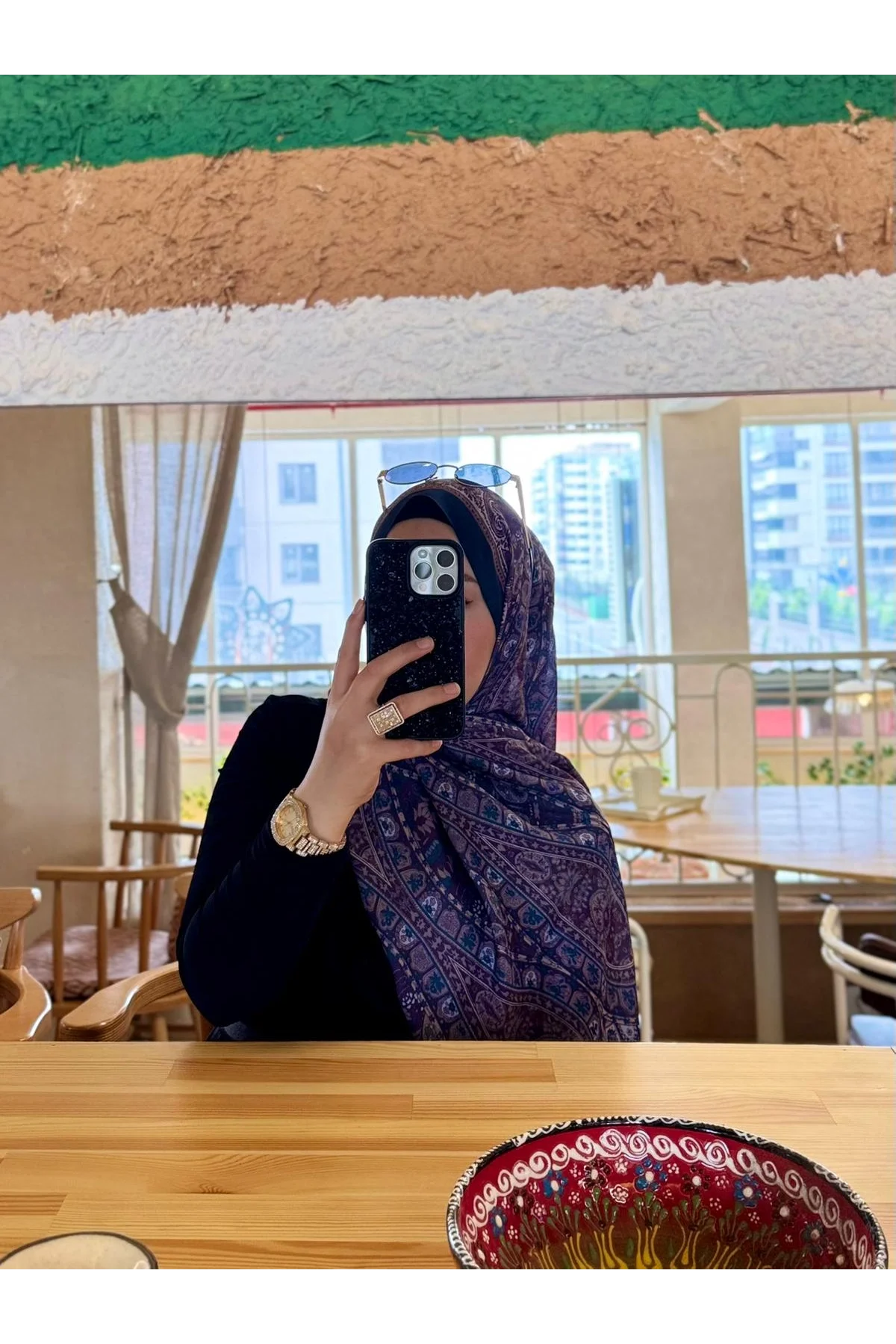 Kadın Mor Mürdüm Etnik Paisley Desenli Yumuşak Dokulu Pamuklu Soft Şal