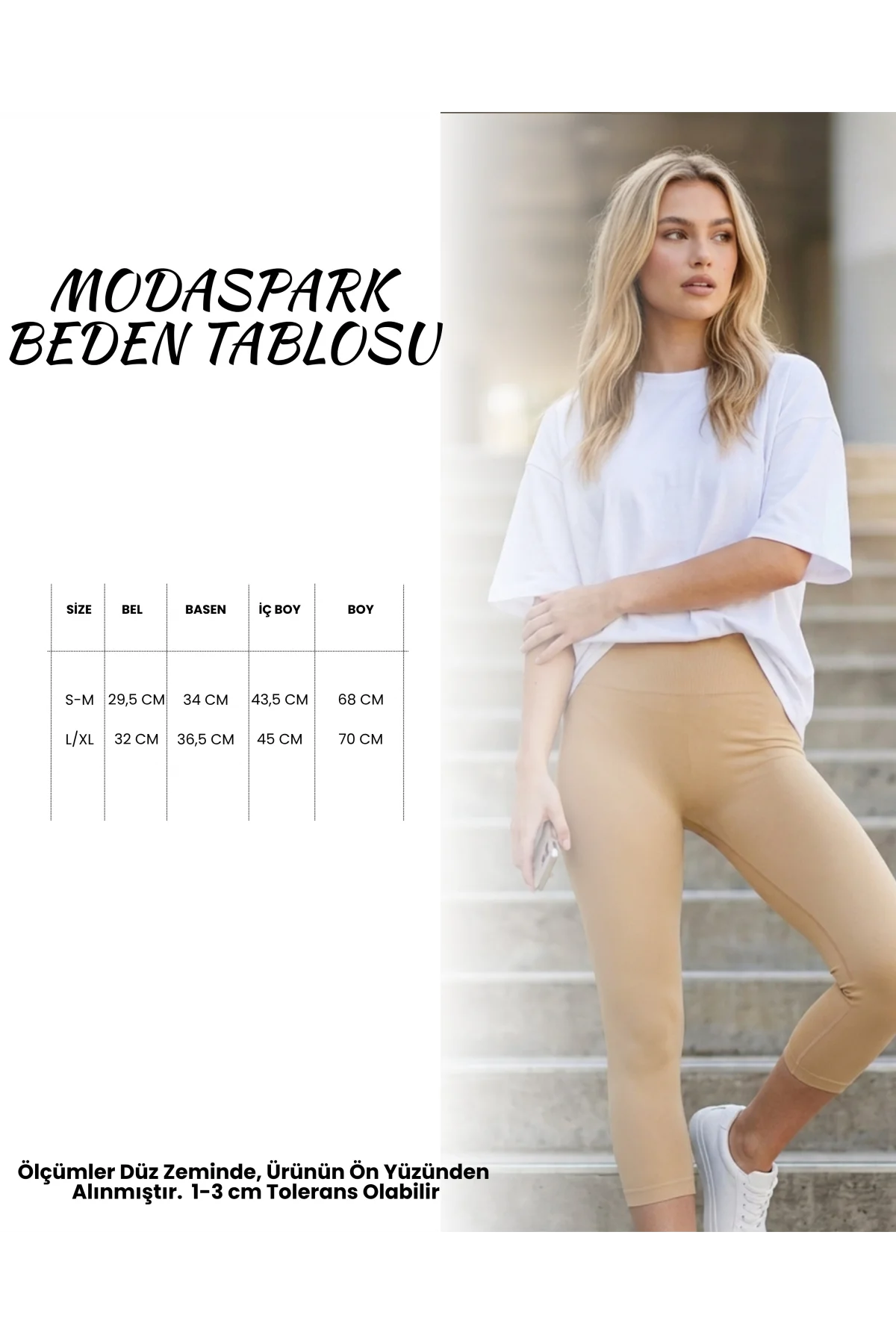 Kadın Bej Yüksek Bel Dikişsiz Fitilli Kapri Tayt Toparlayıcı Seamless Nude