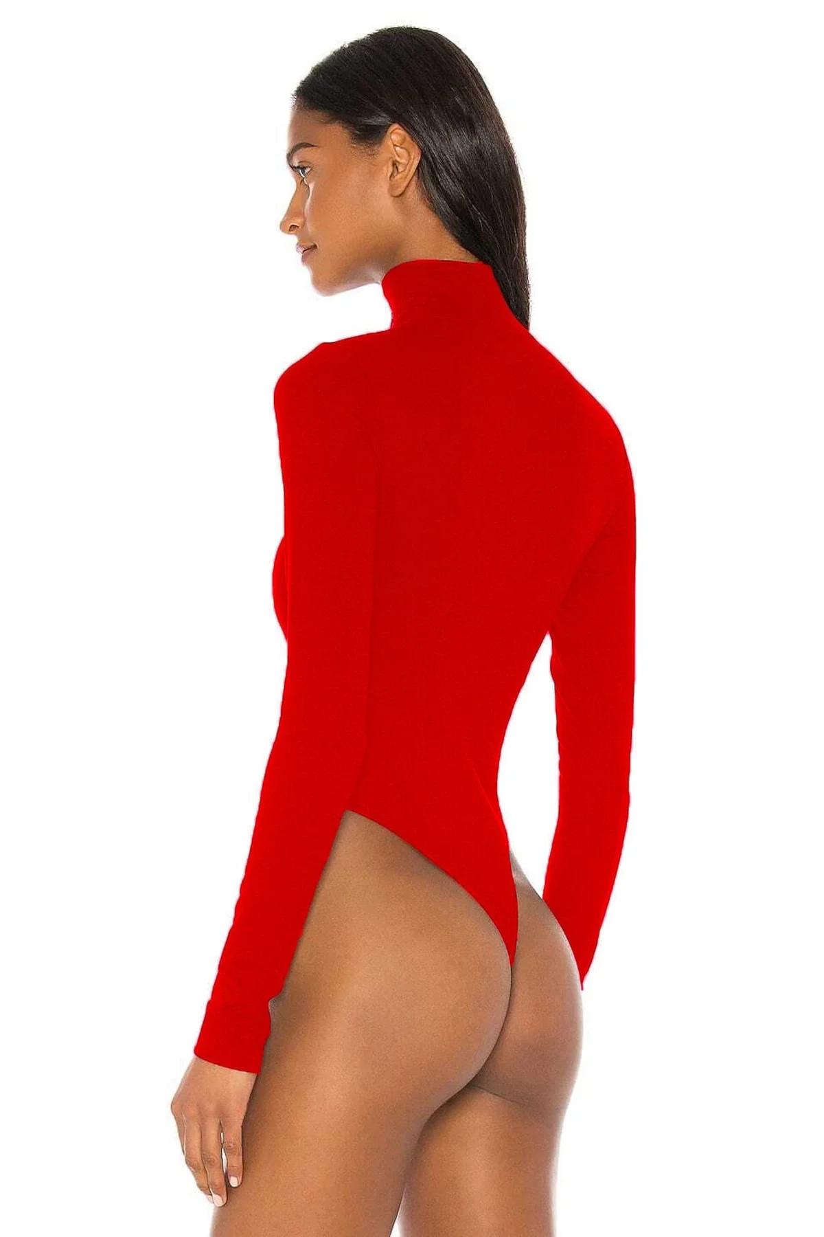 Fermuarlı Uzun Kollu Bodysuit