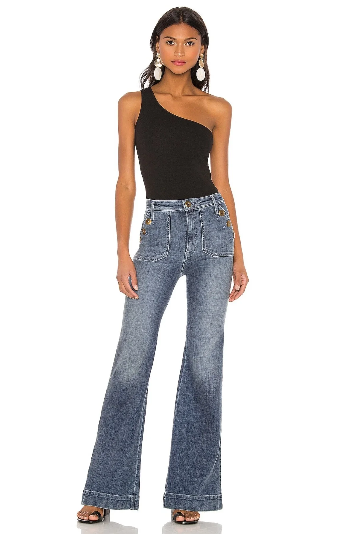 Kadın Asimetrik Kesim Tek Omuz Bodysuit