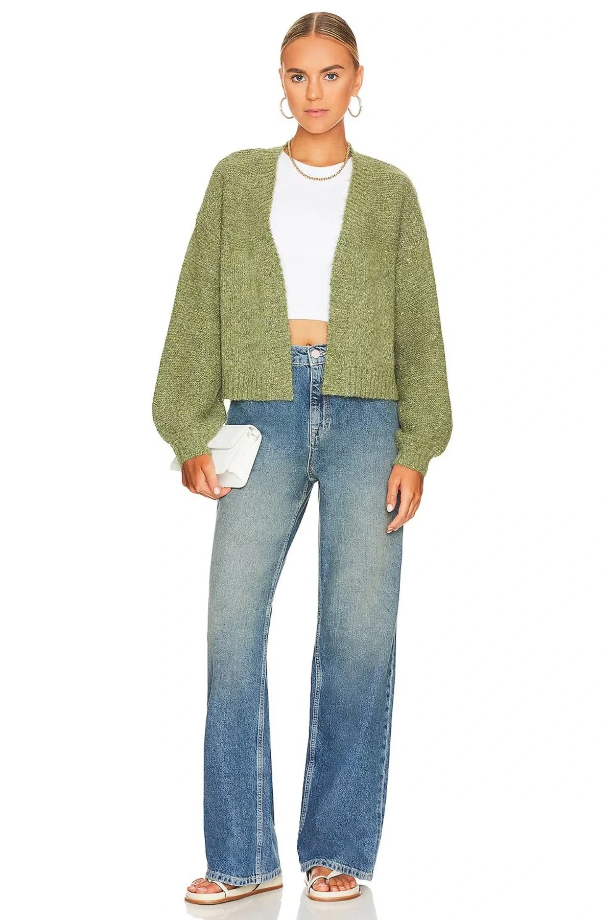 Kadın Beyaz Yüksek Halter Yaka Kolsuz Toparlayıcı Kaşkorse Crop Atlet