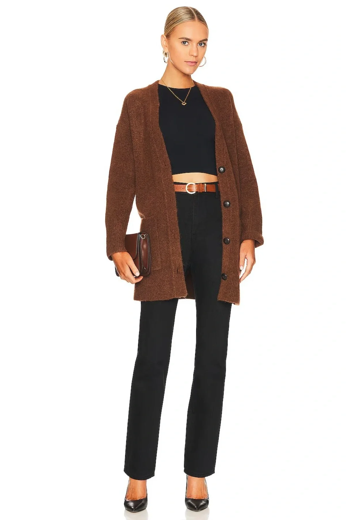 Kadın Siyah Yüksek Halter Yaka Kolsuz Toparlayıcı Kaşkorse Crop Atlet