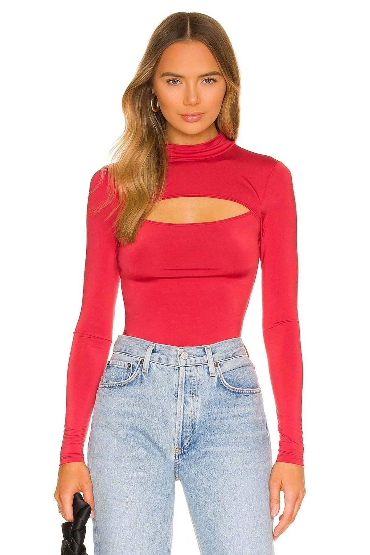 Kadın Kırmızı Uzun Kollu Bluz