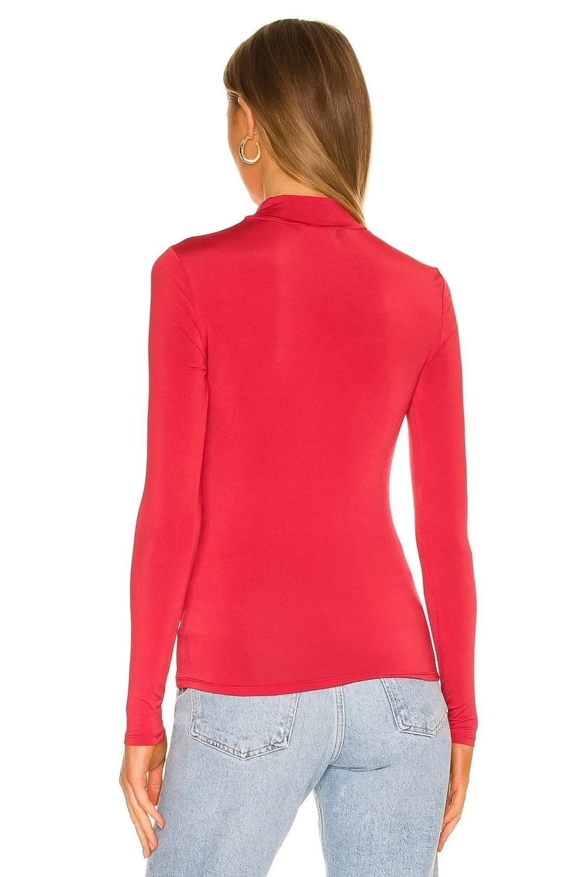 Kadın Kırmızı Uzun Kollu Bluz