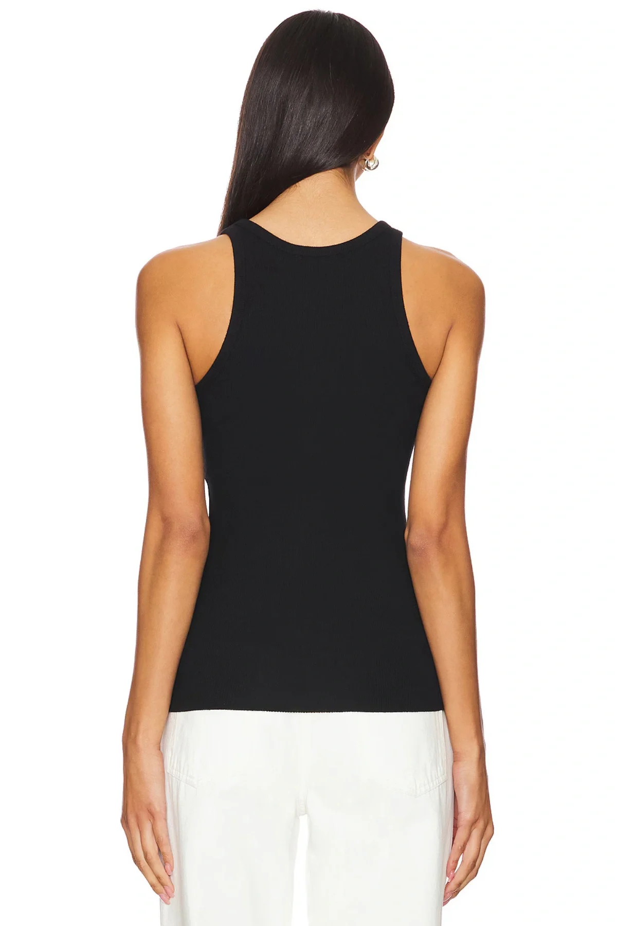 Kadın Siyah Halter Yaka Vücudu Saran Çift Katlı Esnek Sandy Kumaş Atlet