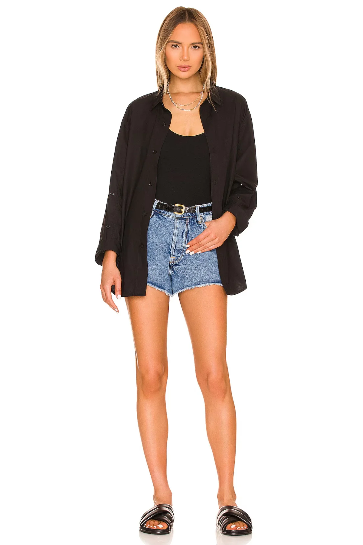 Kadın Siyah U Yaka Kalın Askılı Jarse Kumaş Vücudu Saran Tanga Kesim Bodysuit Zıbın