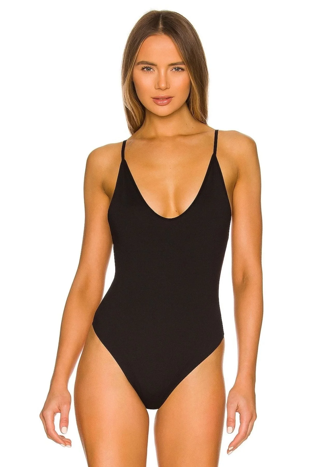 Kadın Siyah Ipek Jarse Bodysuit