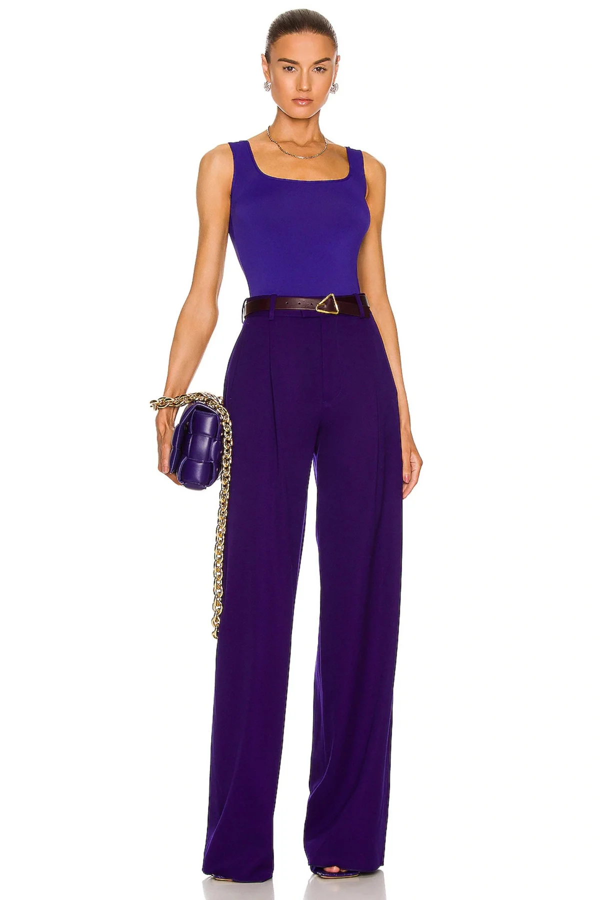 Kare Yaka Sıfır Kol Bodysuit