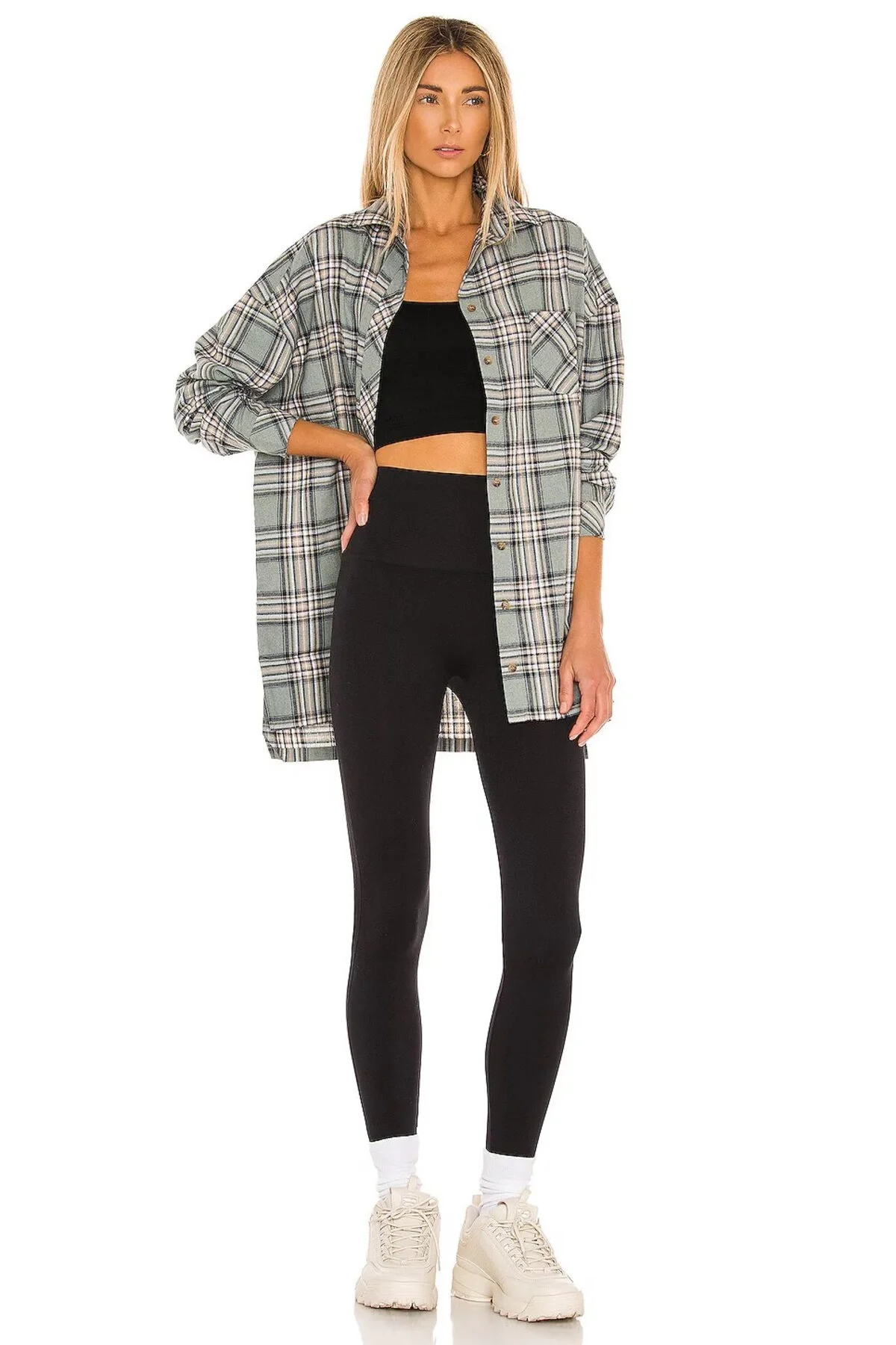 Kadın Siyah Yüksek Bel Toparlayıcı Likralı İpek Jarse Kumaş Spor ve Günlük Tayt