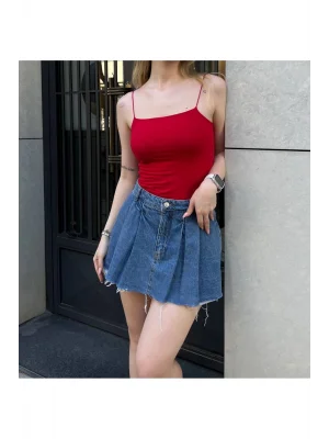 İp Askılı Sandy Kumaş Bluz Body