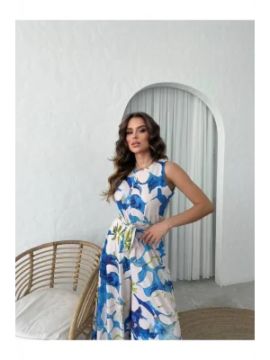 Oranj Desen Ispanyol Kuşaklı Tulum