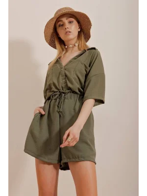 Kadın Ayrobin Kumaş Şortlu Takım