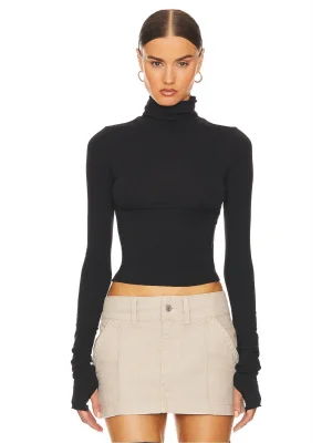 Balıkçı Yaka Parmak Geçmeli Bluz