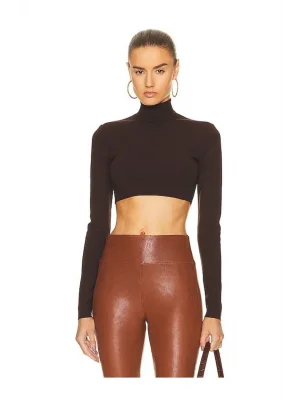 Balıkçı Yaka Uzun Kollu Crop Top