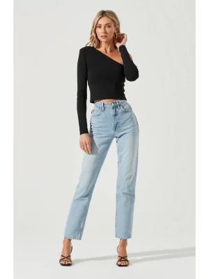 Kadın Düşük Tek Omuz Detay Ipek Jarse Bluz