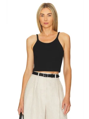 Kadın Ince Askılı Sıfır Kol Ipek Jarse Crop Top