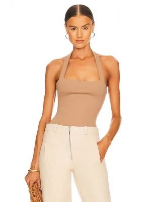 Kadın Sıfır Kol Ipek Jarse Bodysuit