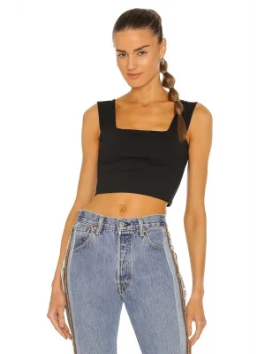 Kadın Sıfır Kol Kalın Askı Çift Kat Ipek Jarse Crop Top