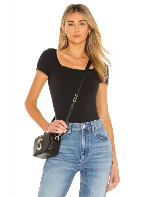 Kadın Sıfır Kol Sırtı Dekolteli Çift Kat Ipek Jarse Bodysuit